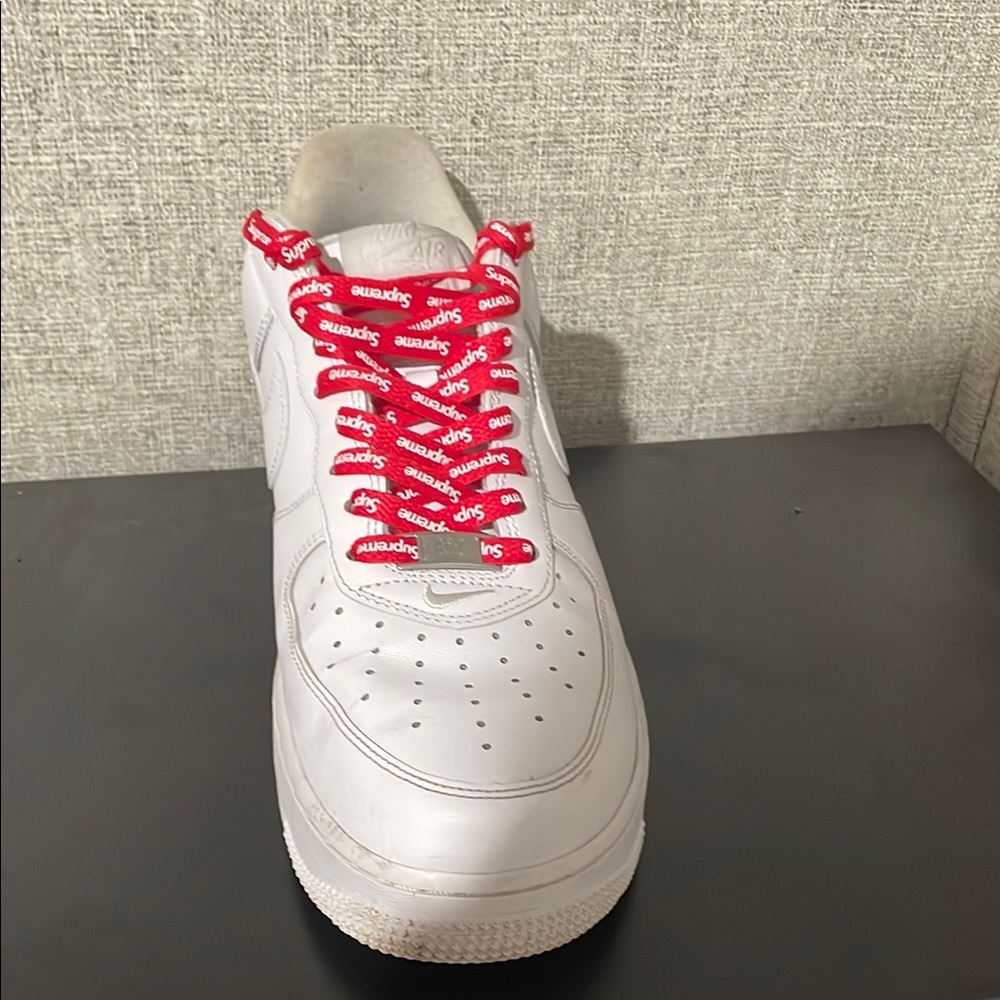 White Sneaker with Red Laces